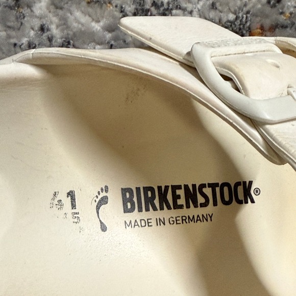 Birkenstock Arizona EVA White Sandals Women 41 Waterproof Double Strap Slides - Picture 2 of 5